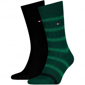 Чорапи Tommy hilfiger Rib Stripe socks 2 pairs - Green (Deep Green) чорапи,мъжки,чорапи,дамски,чорапи,tommy,hilfiger,rib,stripe,socks,2,pairs,green,(deep,green)