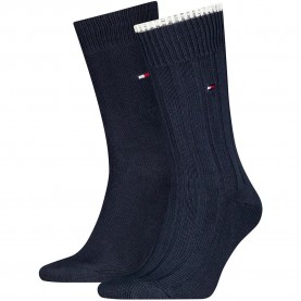 Чорапи Tommy hilfiger Structure Rib socks 2 pairs - Blue (Navy) чорапи,мъжки,чорапи,дамски,чорапи,tommy,hilfiger,structure,rib,socks,2,pairs,blue,(navy)