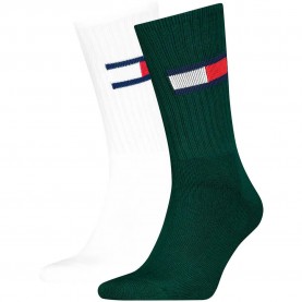 Чорапи Tommy hilfiger Uni Flag crew socks 2 pairs - Multicolor (Deep Green) чорапи,мъжки,чорапи,дамски,чорапи,tommy,hilfiger,uni,flag,crew,socks,2,pairs,multicolor,(deep,green)