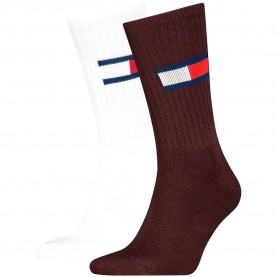 Чорапи Tommy hilfiger Uni Flag crew socks 2 pairs - Multicolor (Deep Rouge) чорапи,мъжки,чорапи,дамски,чорапи,tommy,hilfiger,uni,flag,crew,socks,2,pairs,multicolor,(deep,rouge)