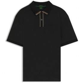 BOSS Cord 10272954 GREEN short sleeve polo - Black (Black) дамски,блузи,с,яка,мъжки,блузи,с,яка,boss,cord,10272954,green,short,sleeve,polo,black,(black)