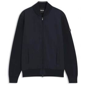Блуза BOSS Levaio 10280711 full zip sweater - Blue (Dark Blue) блуза,мъжки,пуловери,дамски,пуловери,boss,levaio,10280711,full,zip,sweater,blue,(dark,blue)
