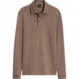 BOSS Pado 30 10241542 long sleeve polo - Brown (Open Brown) дамски,блузи,с,яка,мъжки,блузи,с,яка,boss,pado,30,10241542,long,sleeve,polo,brown,(open,brown)
