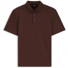BOSS Parris 01 10263030 short sleeve polo - Brown (Dark Brown) дамски,блузи,с,яка,мъжки,блузи,с,яка,boss,parris,01,10263030,short,sleeve,polo,brown,(dark,brown)