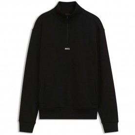 Блуза BOSS Smallzi 10244192 ORANGE half zip sweatshirt - Black (Black) блуза,мъжки,пуловери,boss,smallzi,10244192,orange,half,zip,sweatshirt,black,(black)