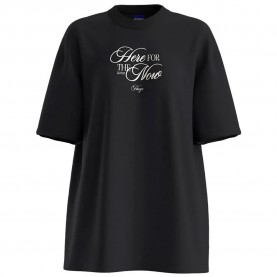 Тениска HUGO 50566578 Oversized BLUE short sleeve T-shirt - Black (Black 002) тениска,мъжки,тениски,дамски,тениски,hugo,50566578,oversized,blue,short,sleeve,t,shirt,black,(black,002)