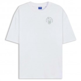 Тениска HUGO 50566578 Oversized BLUE short sleeve T-shirt - White (White) тениска,мъжки,тениски,дамски,тениски,hugo,50566578,oversized,blue,short,sleeve,t,shirt,white,(white)