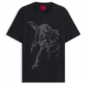 Тениска HUGO Daffilo 10258299 RED T-shirt - Black (Black 001) тениска,мъжки,тениски,дамски,тениски,hugo,daffilo,10258299,red,t,shirt,black,(black,001)