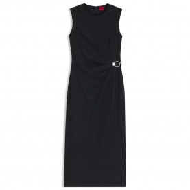 Рокля HUGO Klinda 10280544 RED sleeveless midi dress - Black (Black) рокля,дамски,поли,и,рокли,hugo,klinda,10280544,red,sleeveless,midi,dress,black,(black)