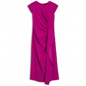 Рокля HUGO Koleni 10276195 RED sleeveless midi dress - Pink (Dark Pink) рокля,дамски,поли,и,рокли,hugo,koleni,10276195,red,sleeveless,midi,dress,pink,(dark,pink)