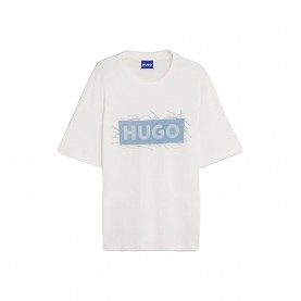 тениска,мъжки,тениски,дамски,тениски,hugo,naxter,10258299,blue,short,sleeve,t,shirt,white,(natural)