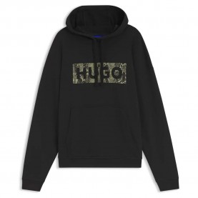Суичър HUGO Necdysis 10273008 BLUE hoodie - Black (Black) суичър,мъжки,пуловери,hugo,necdysis,10273008,blue,hoodie,black,(black)
