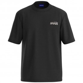 Тениска HUGO Noxwash 10272987 BLUE short sleeve T-shirt - Black (Black) тениска,мъжки,тениски,дамски,тениски,hugo,noxwash,10272987,blue,short,sleeve,t,shirt,black,(black)