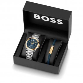 часовник,часовници,boss,1570191,41mm,5atm,quartz,analogic,watch,golden,(grey,blue,mineral)