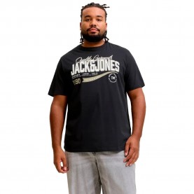 Тениска Jack & jones 12299533 Plus Size short sleeve T-shirt - Black (Black) тениска,мъжки,тениски,дамски,тениски,jack,&,jones,12299533,plus,size,short,sleeve,t,shirt,black,(black)