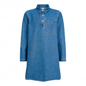 Рокля Jack & jones Amara Sille JJXX long sleeve short dress - Blue (Blue Denim) рокля,дамски,поли,и,рокли,jack,&,jones,amara,sille,jjxx,long,sleeve,short,dress,blue,(blue,denim)