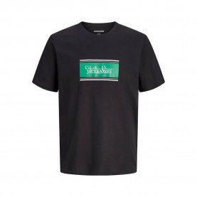 Тениска Jack & jones Buster Plus Size short sleeve T-shirt - Black (Black) тениска,мъжки,тениски,дамски,тениски,jack,&,jones,buster,plus,size,short,sleeve,t,shirt,black,(black)