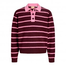 Jack & jones Ruby JJXX long sleeve polo - Red (Orchid Smoke) дамски,блузи,с,яка,мъжки,блузи,с,яка,jack,&,jones,ruby,jjxx,long,sleeve,polo,red,(orchid,smoke)