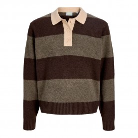 Jack & jones Ruby JJXX long sleeve polo - Brown (Seal Brown) дамски,блузи,с,яка,мъжки,блузи,с,яка,jack,&,jones,ruby,jjxx,long,sleeve,polo,brown,(seal,brown)