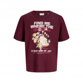 тениска,мъжки,тениски,дамски,тениски,jack,&,jones,sandra,jjxx,short,sleeve,t,shirt,purple,(winetasting,print,wild,flower)