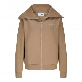 Блуза Jack & jones Studio Vesterbro Flat JJXX full zip sweatshirt - Beige (Brindle / Print Bright White Studio) блуза,дамски,блузи,jack,&,jones,studio,vesterbro,flat,jjxx,full,zip,sweatshirt,beige,(brindle,print,bright,white,studio)