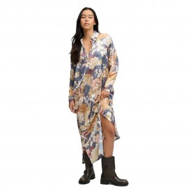 Рокля Superdry Satin Print Maxi long dress - Multicolor (Daisenoki Multi Floral) рокля,дамски,поли,и,рокли,superdry,satin,print,maxi,long,dress,multicolor,(daisenoki,multi,floral)