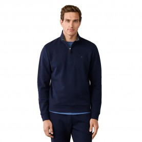 Блуза Hackett HM5800151 half zip sweatshirt - Blue (Old Navy) блуза,мъжки,пуловери,hackett,hm5800151,half,zip,sweatshirt,blue,(old,navy)