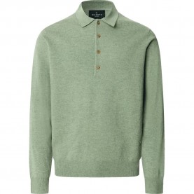 Hackett HM7000279 long sleeve polo - Green (Vintage Green) дамски,блузи,с,яка,мъжки,блузи,с,яка,hackett,hm7000279,long,sleeve,polo,green,(vintage,green)
