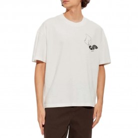 Тениска Allsaints Upstaged short sleeve T-shirt - White (Chalk White) тениска,мъжки,тениски,дамски,тениски,allsaints,upstaged,short,sleeve,t,shirt,white,(chalk,white)