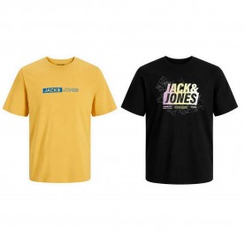 Тениска Jack & jones Corp Logo short sleeve T-shirt 2 units - Yellow / Black (Black) тениска,мъжки,тениски,дамски,тениски,jack,&,jones,corp,logo,short,sleeve,t,shirt,2,units,yellow,black,(black)
