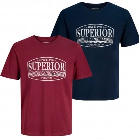 Тениска Jack & jones Dan short sleeve T-shirt 2 units - Red / Blue (Port / Night Sky) тениска,мъжки,тениски,дамски,тениски,jack,&,jones,dan,short,sleeve,t,shirt,2,units,red,blue,(port,night,sky)