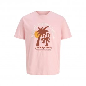 Тениска Jack & jones Down short sleeve T-shirt - Pink (Tickled Pink) тениска,мъжки,тениски,дамски,тениски,jack,&,jones,down,short,sleeve,t,shirt,pink,(tickled,pink)