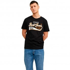 Тениска Jack & jones Logo short sleeve T-shirt - Black (Black) тениска,мъжки,тениски,дамски,тениски,jack,&,jones,logo,short,sleeve,t,shirt,black,(black)