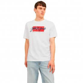 Тениска Jack & jones Tiley short sleeve T-shirt - White (White) тениска,мъжки,тениски,дамски,тениски,jack,&,jones,tiley,short,sleeve,t,shirt,white,(white)
