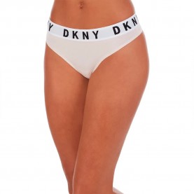 DKNY Cozy Boyfriend thong - White (Pearlcream) дамско,бельо,дамски,бикини,и,танкини,dkny,cozy,boyfriend,thong,white,(pearlcream)