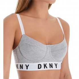 дамско,бельо,дамски,бикини,и,танкини,dkny,cozy,boyfriend,underwire,bra,grey,(heather,grey,white,black,dark)