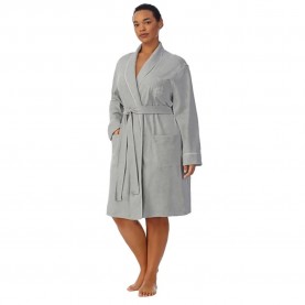 Lauren Essentials dressing gown - Grey (Heather Grey) дамски,пеньоари,lauren,essentials,dressing,gown,grey,(heather,grey)