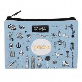 Несесер Mr wonderful Barcelona wash bag - Blue (Blue) несесер,тоалетни,принадлежности,mr,wonderful,barcelona,wash,bag,blue,(blue)