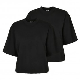 Тениска Urban classics Organic Oversized short sleeve T-shirt 2 units - Black (Black / Black) тениска,мъжки,тениски,дамски,тениски,urban,classics,organic,oversized,short,sleeve,t,shirt,2,units,black,(black,black)