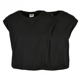 Тениска Urban classics TB4379A short sleeve T-shirt 2 units - Black (Black / Black) тениска,мъжки,тениски,дамски,тениски,urban,classics,tb4379a,short,sleeve,t,shirt,2,units,black,(black,black)