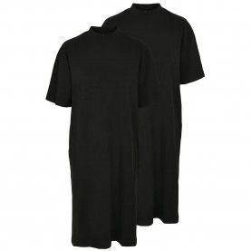 Рокля Urban classics TB4792A short sleeve dress 2 units - Black (Black / Black) рокля,дамски,поли,и,рокли,urban,classics,tb4792a,short,sleeve,dress,2,units,black,(black,black)