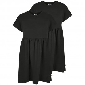 Рокля Urban classics TB5040A short sleeve dress 2 units - Black (Black / Black) рокля,дамски,поли,и,рокли,urban,classics,tb5040a,short,sleeve,dress,2,units,black,(black,black)