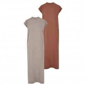 Рокля Urban classics TB6027A sleeveless dress 2 units - Brown / Grey (Cloud / Terracotta) рокля,дамски,поли,и,рокли,urban,classics,tb6027a,sleeveless,dress,2,units,brown,grey,(cloud,terracotta)
