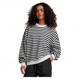Блуза Urban classics TB6135 sweatshirt - Black (Black / White Sand) блуза,дамски,блузи,urban,classics,tb6135,sweatshirt,black,(black,white,sand)