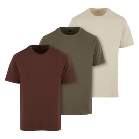 Тениска Urban classics TB7746B short sleeve T-shirt 3 units - Multicolor (Chocolate Brown / Olive / Sand) тениска,мъжки,тениски,дамски,тениски,urban,classics,tb7746b,short,sleeve,t,shirt,3,units,multicolor,(chocolate,brown,olive,sand)