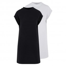 Рокля Urban classics TB7754A short sleeve dress 2 units - White / Black (Black / White) рокля,дамски,поли,и,рокли,urban,classics,tb7754a,short,sleeve,dress,2,units,white,black,(black,white)
