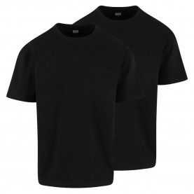 Тениска Urban classics TB8012A short sleeve T-shirt 2 units - Black (Black / Black) тениска,мъжки,тениски,дамски,тениски,urban,classics,tb8012a,short,sleeve,t,shirt,2,units,black,(black,black)