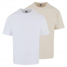 Тениска Urban classics TB8012A short sleeve T-shirt 2 units - Beige / White (White Sand / White) тениска,мъжки,тениски,дамски,тениски,urban,classics,tb8012a,short,sleeve,t,shirt,2,units,beige,white,(white,sand,white)