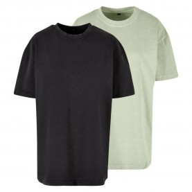 Тениска Urban classics TB8871A short sleeve T-shirt 2 units - Green / Black (Black / Soft Salvia) тениска,мъжки,тениски,дамски,тениски,urban,classics,tb8871a,short,sleeve,t,shirt,2,units,green,black,(black,soft,salvia)