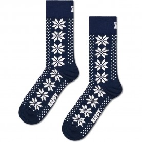 Чорапи Happy socks Fair Isle Stars crew socks - Blue (Navy / White) чорапи,мъжки,чорапи,дамски,чорапи,happy,socks,fair,isle,stars,crew,socks,blue,(navy,white)